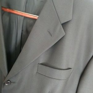 ADOLFO ITALY Super 120'S Black Coat Jacket 44R